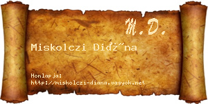 Miskolczi Diána névjegykártya