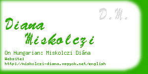 diana miskolczi business card