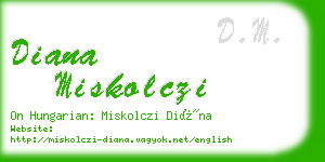 diana miskolczi business card